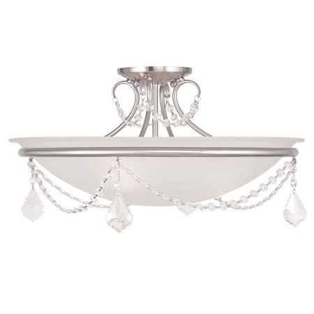 Chesterfield/Pennington 3 Light Brushed Nickel Ceiling Mount MPN:6525-91