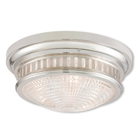 Berwick 3 Light Polished Nickel Ceiling Mount MPN:73053-35