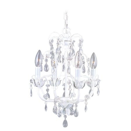 Athena 4 Light Antique White Chandelier MPN:8193-60