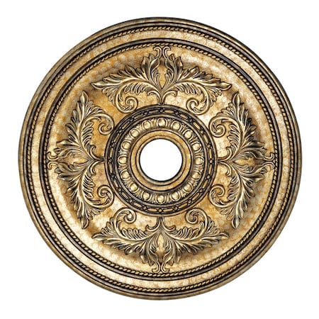 Versailles Hand Painted Vintage Gold Leaf Ceiling Medallion MPN:8210-65