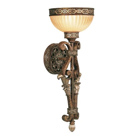Seville 1 Light Palacial Bronze with Gilded Accents Wall Sconce MPN:8521-64
