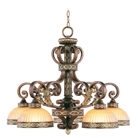 Seville 5 Light Palacial Bronze with Gil MPN:8525-64