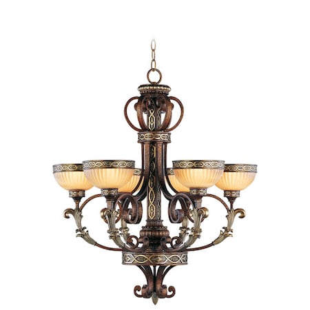 Seville 6 Light Palacial Bronze with Gil MPN:8526-64