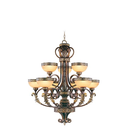 Seville 9 Light Palacial Bronze with Gil MPN:8529-64