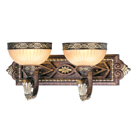 Seville 2 Light Palacial Bronze with Gilded Accents Bath Vanity MPN:8532-64