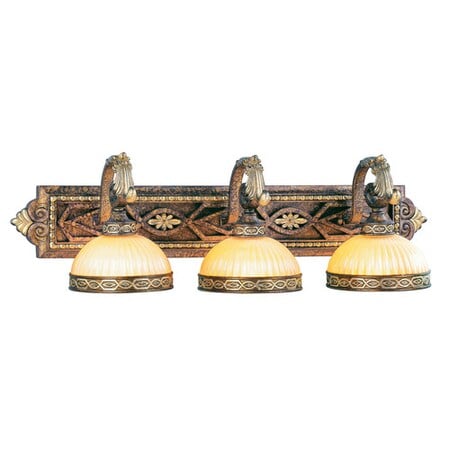 Seville 3 Light Palacial Bronze with Gilded Accents Bath Vanity MPN:8533-64
