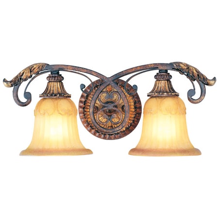 Villa Verona 2 Light Verona Bronze with Aged Gold Leaf Bath Vanity MPN:8552-63