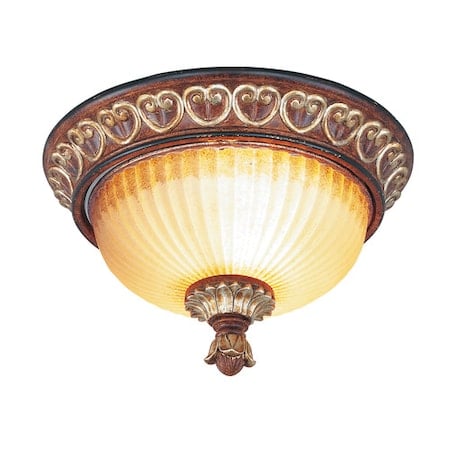 Villa Verona 2 Light Verona Bronze with Aged Gold Leaf Ceiling Mount MPN:8562-63