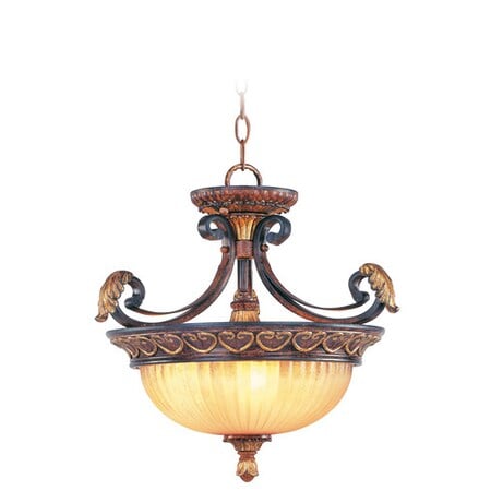 Villa Verona 3 Light Verona Bronze with Aged Gold Leaf Convertible MPN:8565-63