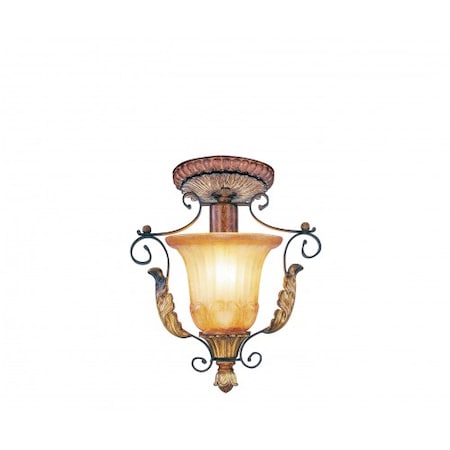 Villa Verona 1 Light Verona Bronze with Aged Gold Leaf Accents Mount MPN:8578-63