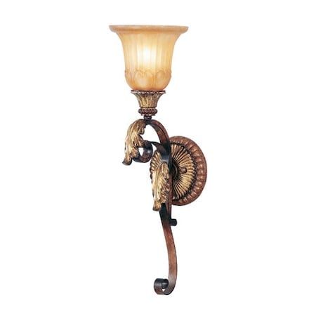 Villa Verona 1 Light Verona Bronze with Aged Gold Leaf Accents Sconce MPN:8581-63