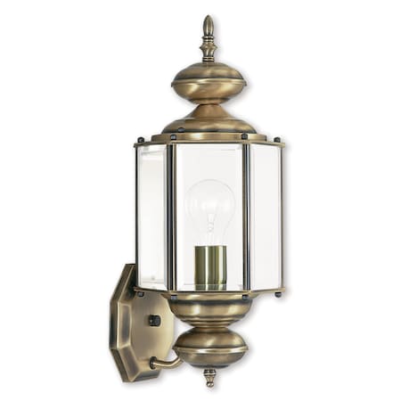 Outdoor Basics 1 Light Antique Brass Outdoor Wall Lantern MPN:2006-01
