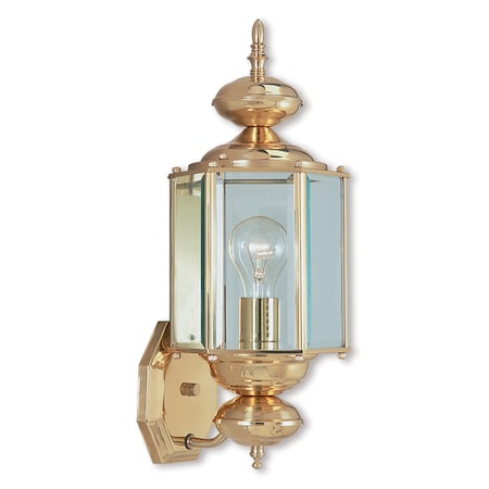 Outdoor Basics 1 Light Polished Brass Outdoor Wall Lantern MPN:2006-02
