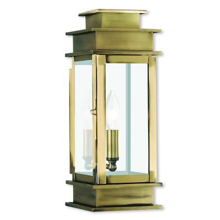 Princeton 1 Light Antique Brass Outdoor Wall Lantern MPN:2013-01