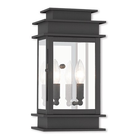 Princeton 2 Light Black Outdoor Wall Lan MPN:2014-04