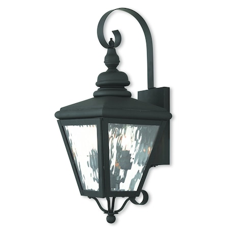 Cambridge 2 Light Black Outdoor Wall Lan MPN:2031-04