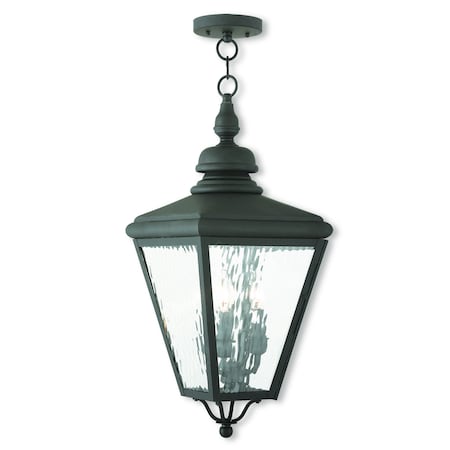 Cambridge 3 Light Black Outdoor Pendant MPN:2035-04