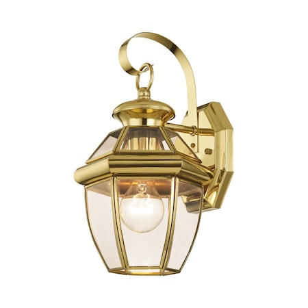 Monterey 1 Light Polished Brass Outdoor Wall Lantern MPN:2051-02