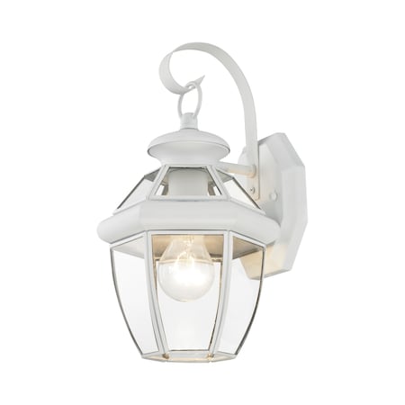 Monterey 1 Light White Outdoor Wall Lantern MPN:2051-03