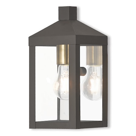 Nyack 1 Light Bronze Outdoor Wall Lanter MPN:20581-07