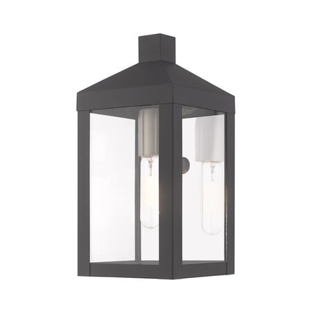 Nyack 1 Light Scandinavian Gray Outdoor Wall Lantern MPN:20581-76