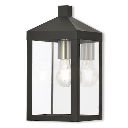 Nyack 1 Light Black Outdoor Wall Lantern MPN:20582-04