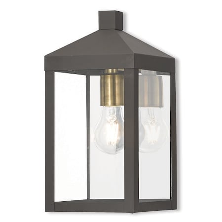 Nyack 1 Light Bronze Outdoor Wall Lantern MPN:20582-07