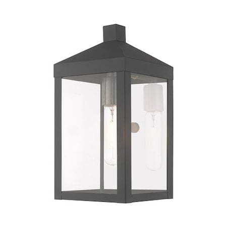 Nyack 1 Light Scandinavian Gray Outdoor Wall Lantern MPN:20582-76