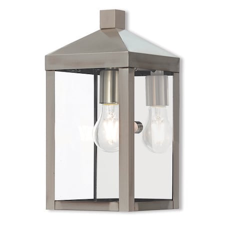 Nyack 1 Light Brushed Nickel Outdoor Wal MPN:20582-91