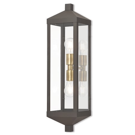 Nyack 2 Light Bronze Outdoor Wall Lantern MPN:20583-07