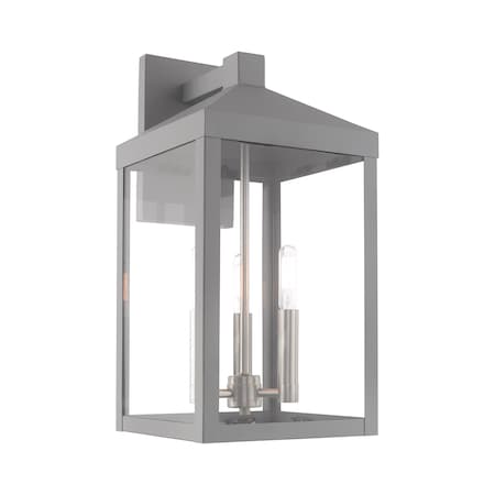 Nyack 3 Light Nordic Gray Outdoor Wall Lantern MPN:20584-80