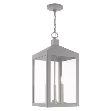 Nyack 3 Light Nordic Gray Outdoor Pendant Lantern MPN:20587-80