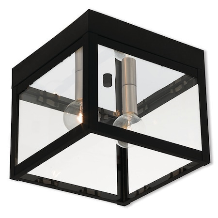 Nyack 2 Light Black Outdoor Ceiling Mount MPN:20588-04