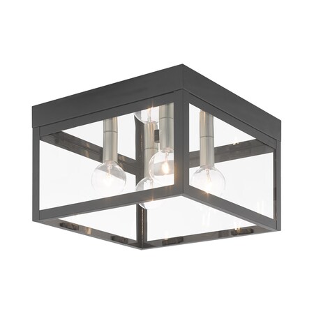Nyack 4 Light Scandinavian Gray Outdoor Ceiling Mount MPN:20589-76