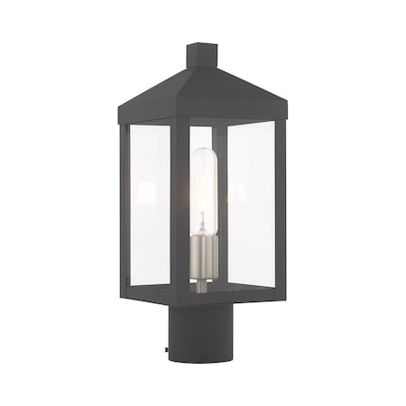 Nyack 1 Light Scandinavian Gray Outdoor Post Top Lantern MPN:20590-76