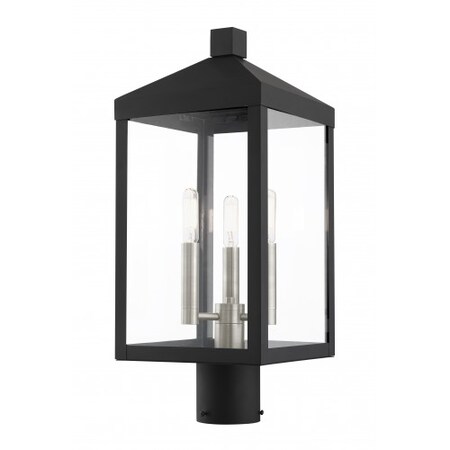 Black with Brushed Nickel Cluster Outdoo MPN:20592-04