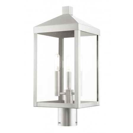 Brushed Nickel Outdoor Post Top Lantern, MPN:20592-91