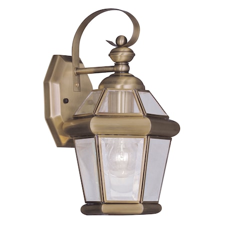 Georgetown 1 Light Antique Brass Outdoor Wall Lantern MPN:2061-01
