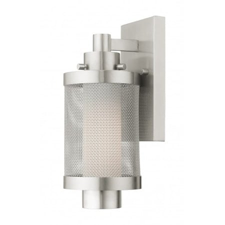 Brushed Nickel Outdoor Wall Lantern, 1 Li MPN:20681-91