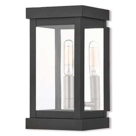 Hopewell 1 Light Black Outdoor Wall Lantern MPN:20701-04