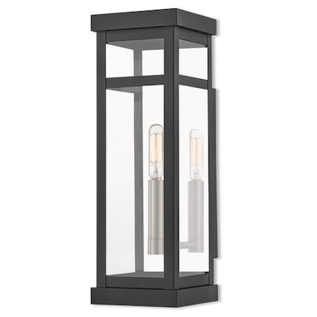 Hopewell 1 Light Black Outdoor Wall Lantern MPN:20703-04