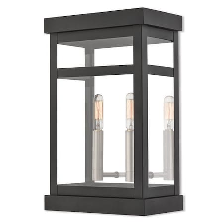 Hopewell 2 Light Black Outdoor Wall Lantern MPN:20705-04