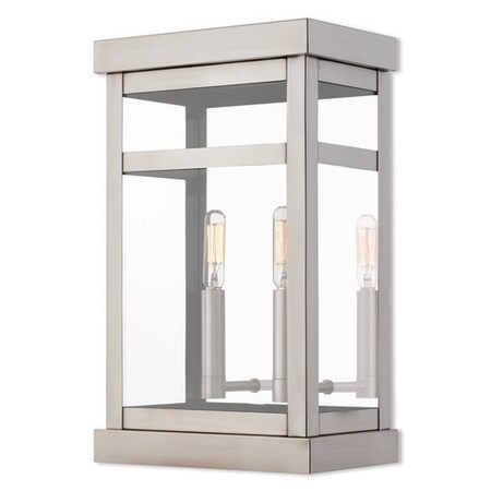 Hopewell 2 Light Brushed Nickel Outdoor Wall Lantern MPN:20705-91