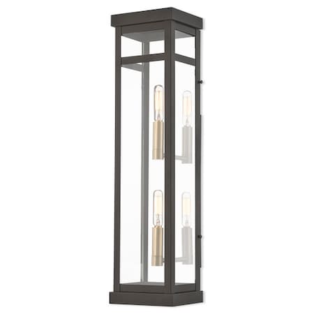 Hopewell 2 Light Bronze Outdoor Wall Lantern MPN:20706-07