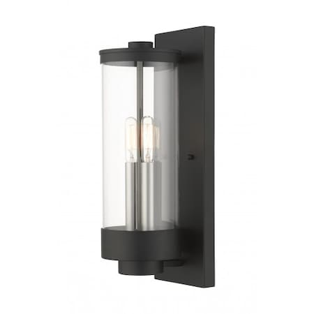 Textured Black Outdoor Wall Lantern, 2 Li MPN:20722-14