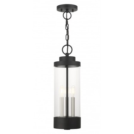 Textured Black Outdoor Pendant Lantern, 3 MPN:20727-14
