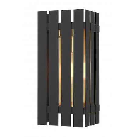 Black with Satin Brass Accents Outdoor W MPN:20752-04