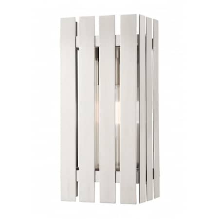 Brushed Nickel Outdoor Wall Lantern, 1 Li MPN:20752-91