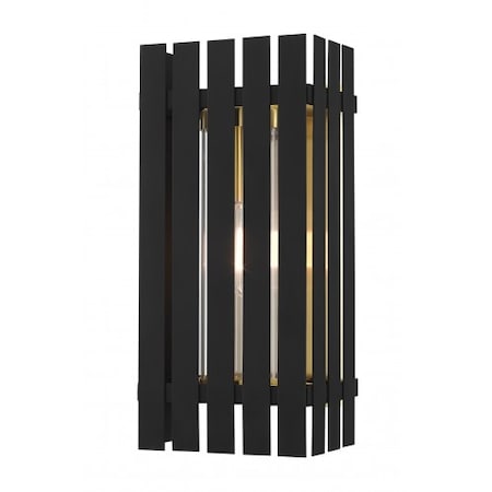 Black with Satin Brass Accents Outdoor W MPN:20753-04