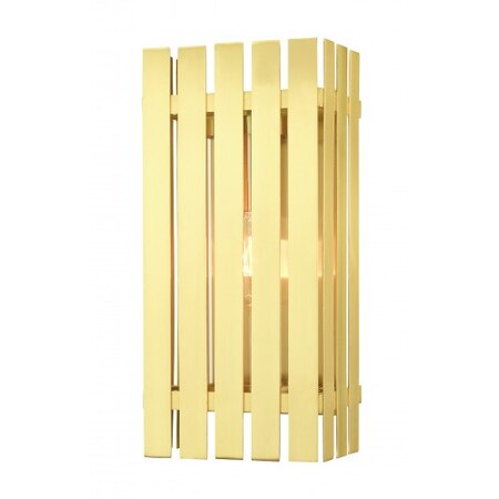 Satin Brass Outdoor Wall Lantern, 1 Light MPN:20753-12